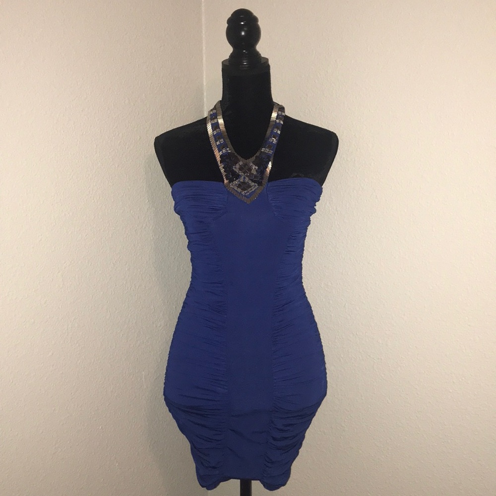 Bebe blue dress